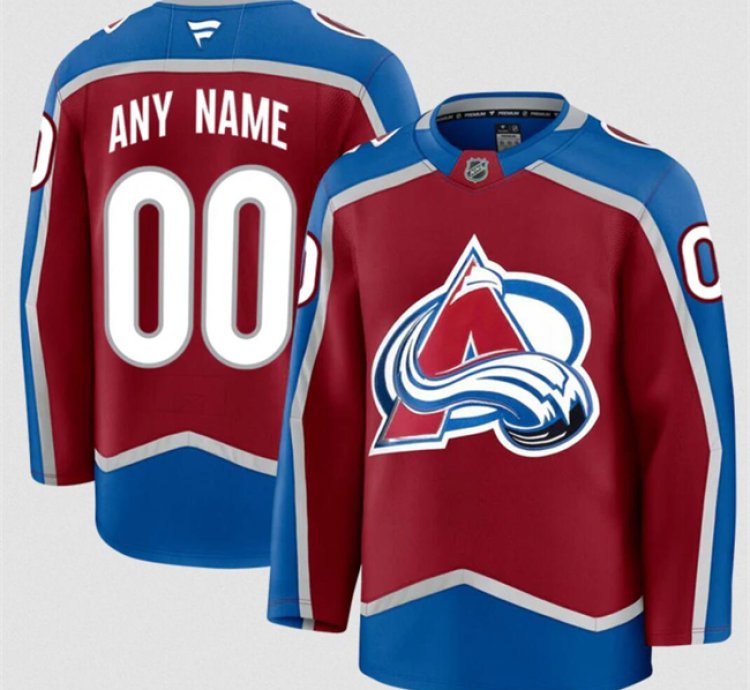 Mens Custom Colorado Avalanche Jersey Name Number 2025 Home Burgundy