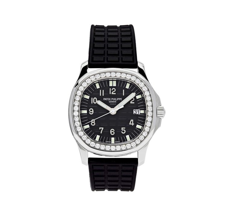 Patek Philippe Aquanaut 5067a-001 Ladies Stainless Steel Black Dial Diamond Bezel