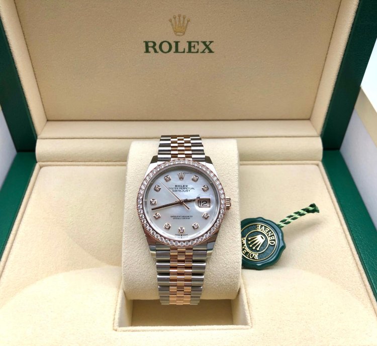 Rolex Datejust 36 36mm Rbr Mother Of Pearl Diamond Dial Jubilee