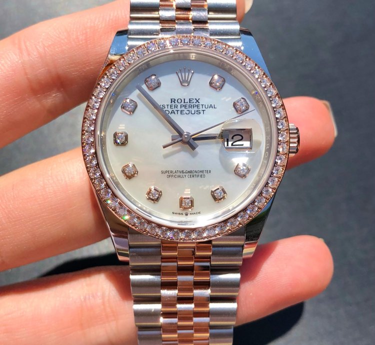 Rolex Datejust 36 36mm Rbr Mother Of Pearl Diamond Dial Jubilee