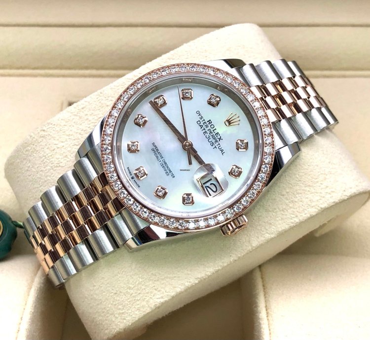 Rolex Datejust 36 36mm Rbr Mother Of Pearl Diamond Dial Jubilee