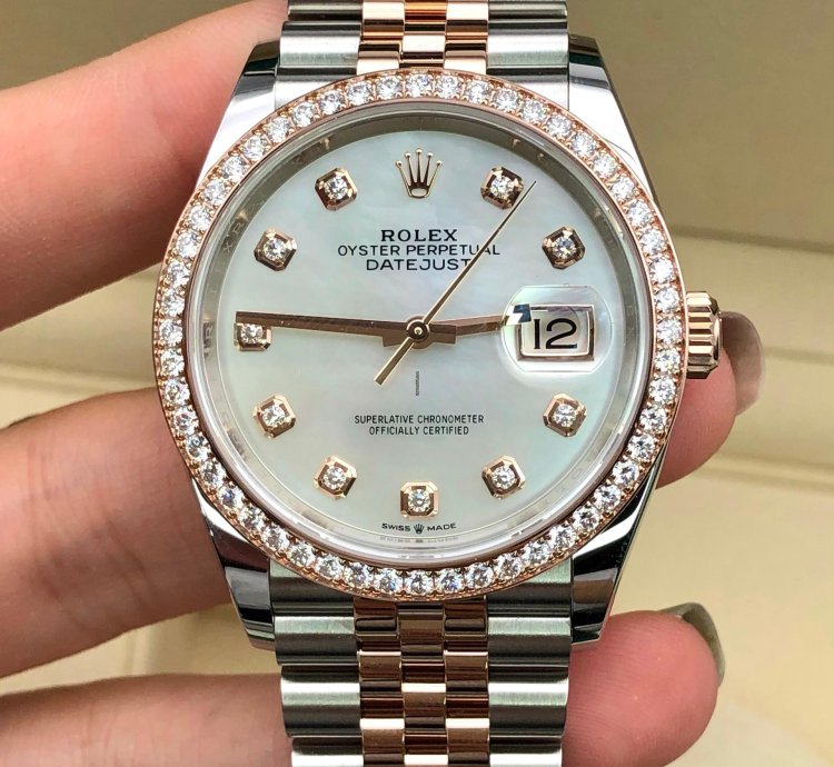 Rolex Datejust 36 36mm Rbr Mother Of Pearl Diamond Dial Jubilee