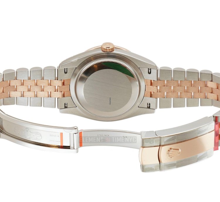 Rolex Datejust 36 36mm Steel Everose Gold Diamond Bezel Rose Diamond Vi Ix Dial Jubilee