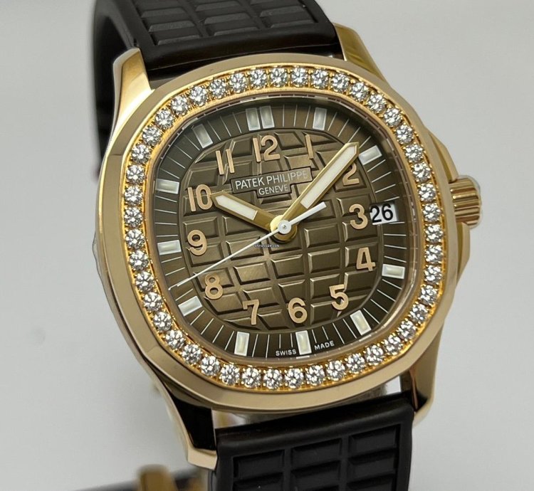 Patek Philippe Aquanaut 5068r Rose Gold Original Factory Diamond Set