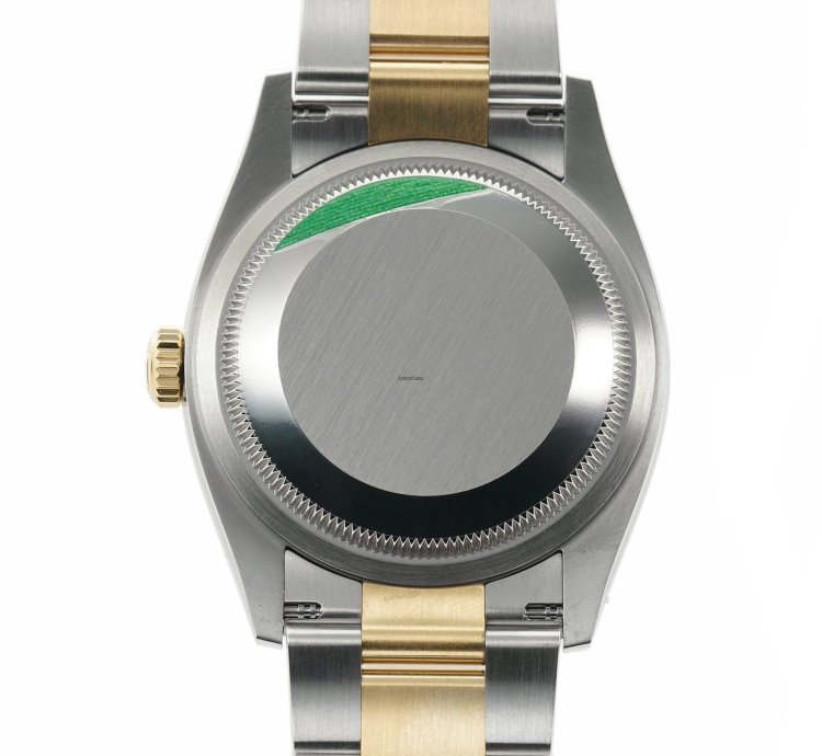 Rolex Datejust 36 36mm Steel Yellow Gold Champagne Diamond Dial Bezel On Oyster Bracelet