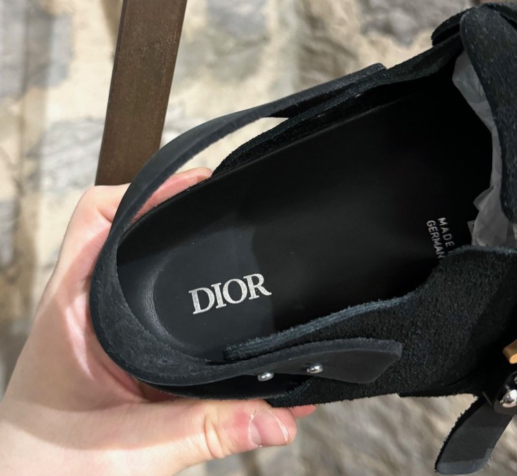 Dior Birkenstock 2022 Black Suede Tokio Mules Slippers