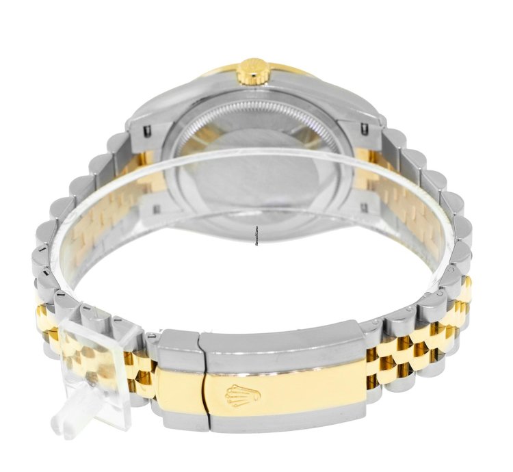 Rolex Datejust 36 36mm Yellow Gold Steel Mop Diamond Dial Diamond Bezel 126283