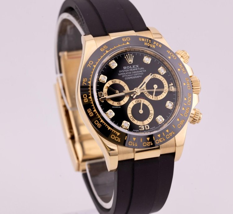 Rolex Daytona 116518ln Factory Black Diamond Dial 2022 Full Set