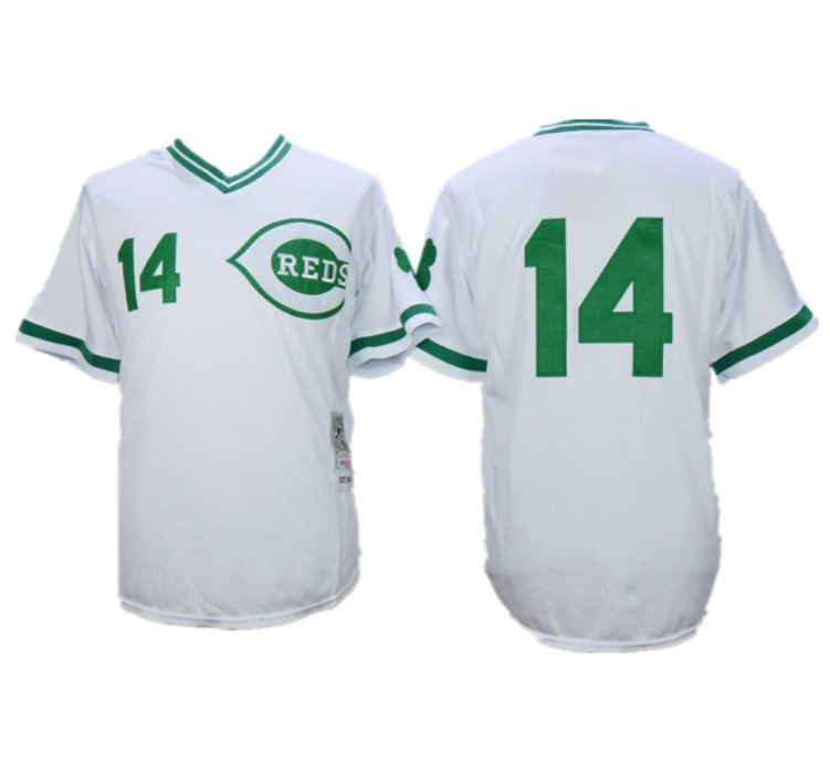 Cincinnati Reds Pete Rose White Throwback Pullover Jersey