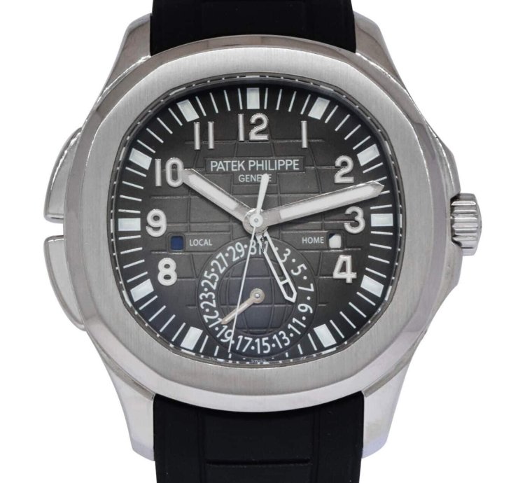 Patek Philippe Aquanaut 5164 Aquanaut Dual Time Steel Rubber Watch Box Papers 13 5164a