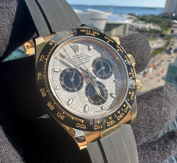 Rolex Daytona 116518ln Meteorite Dial Full Set Oyster Flex