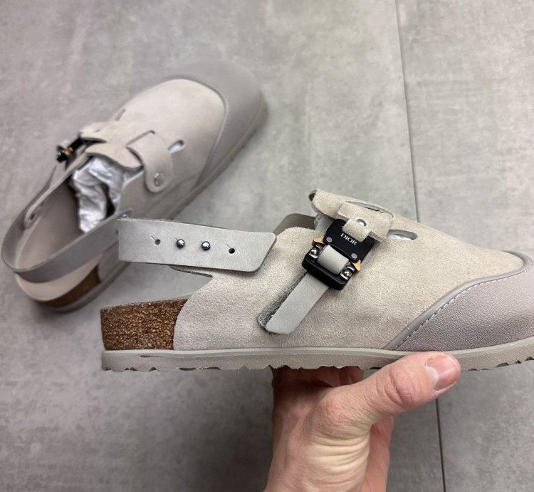 Dior Birkenstock Mule Tokio Grey Beige