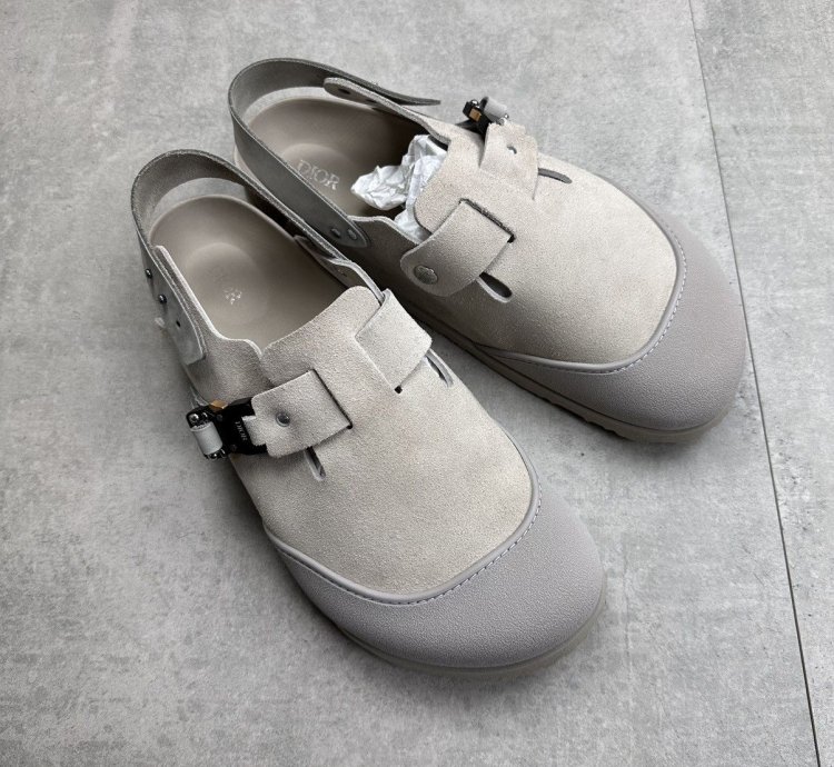 Dior Birkenstock Mule Tokio Grey Beige