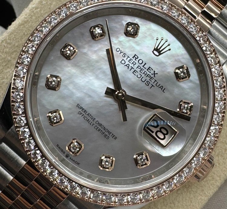 Rolex Datejust 36 Mop Diamond Dial Unworn