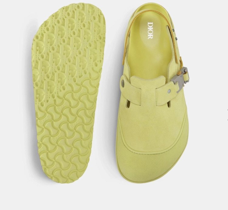 Dior Birkenstock Nubuck Tokio Mules Sandals