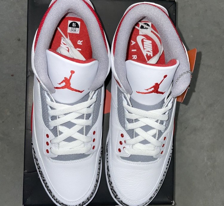 Size 10 - Nike Air Jordan 3 Retro Og Fire Red 2022 Ds New