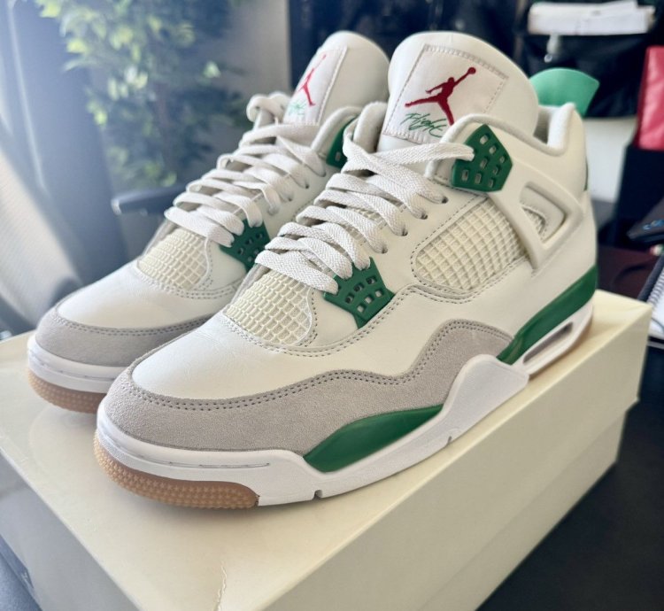 Nike Sb Air Jordan 4 Pine Green