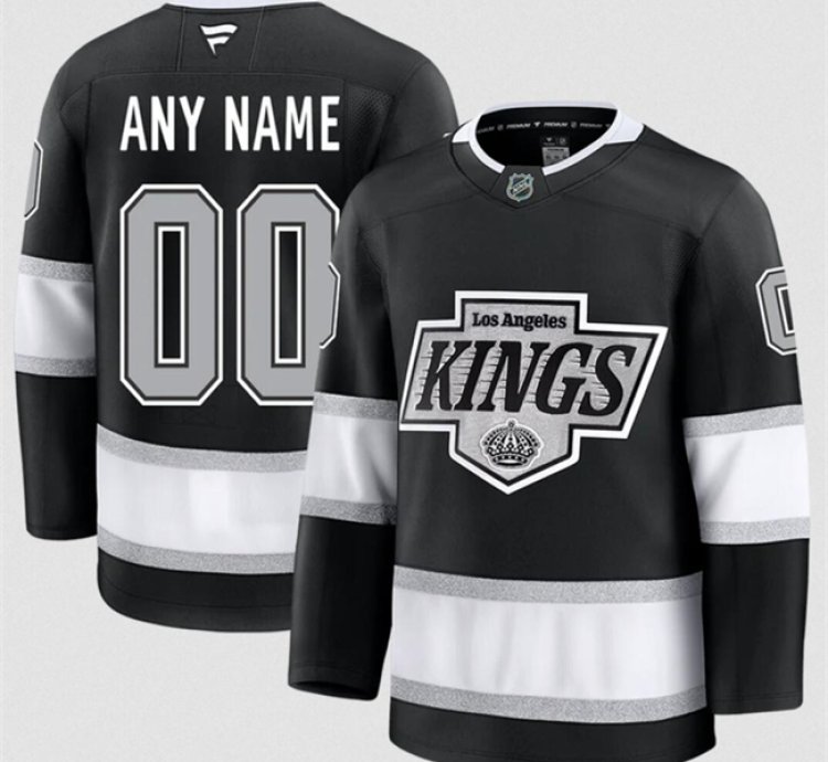 Mens Custom Los Angeles Kings Jersey Name Number 2025 Home Black