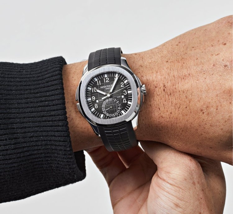Patek Philippe Aquanaut 5164a-001 Travel Time Stainless Steel Black Dial 2012