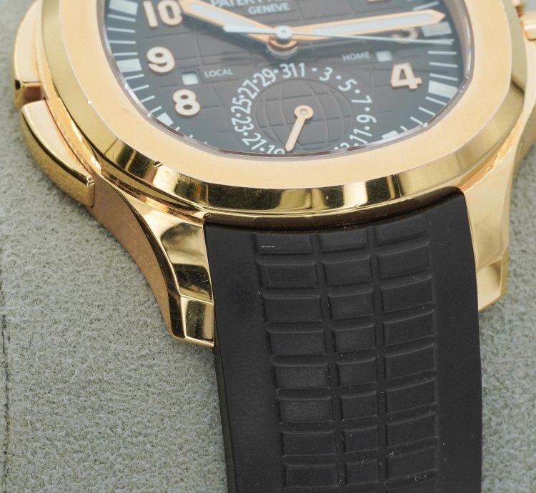 Patek Philippe Aquanaut 5164r Travel Time 18k Rose Gold Boxes Papers