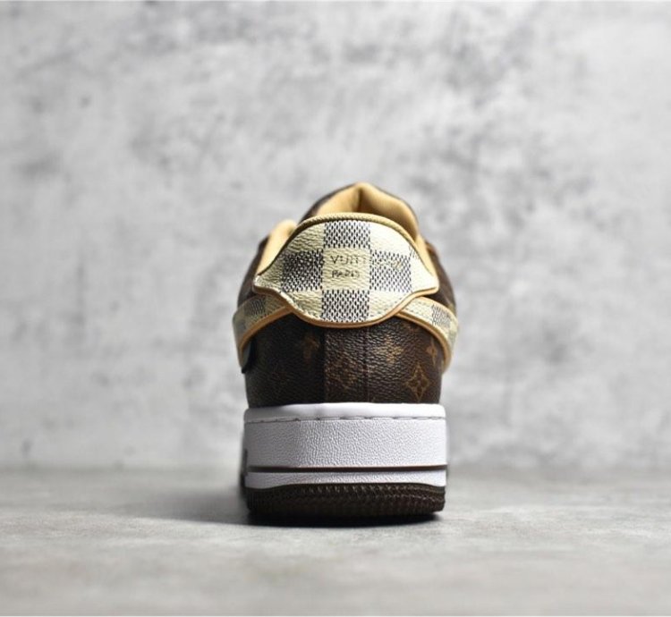 Louis Vuitton X Nike Air Force 1 Low Lv Monogram Brown Damier Azur