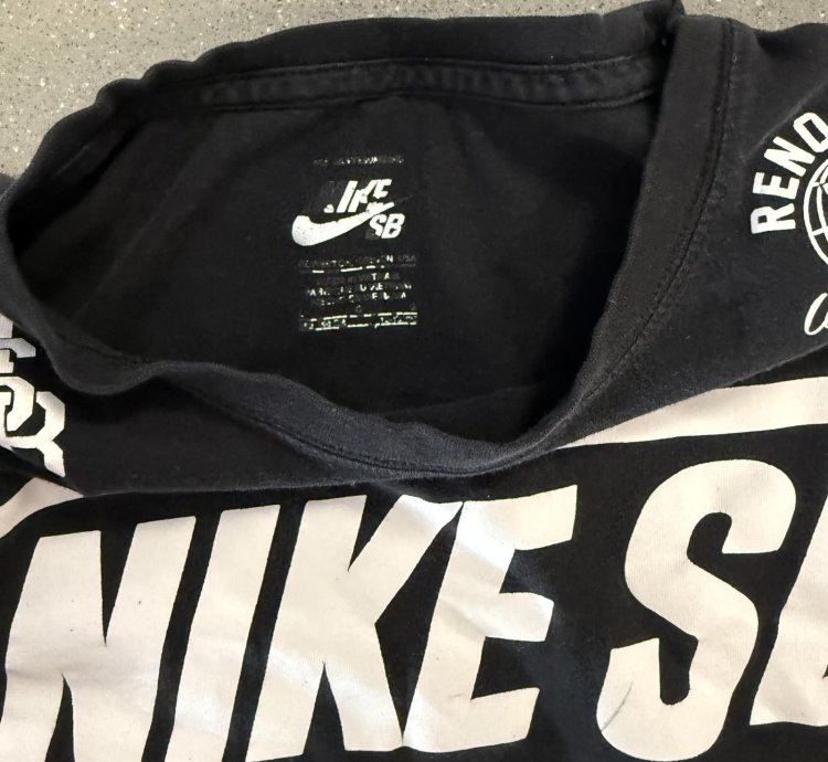 Nike Sb Black Graphic Tee With Studded Design Mens