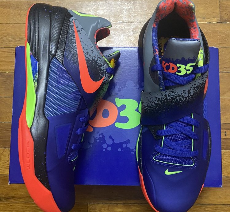Size 12 - Nike Zoom Kd 4 Nerf Mvp Kevin Durant Blue Men