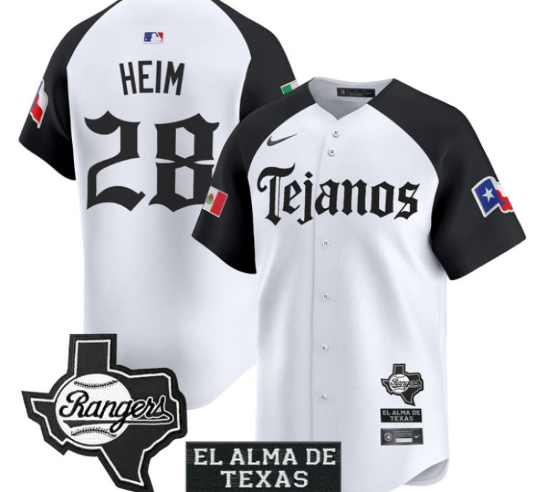 Jonah Heim Jersey 28 Texas Rangers Mexico Tejano Barrio Style Vapor Limited Stitched Alternate