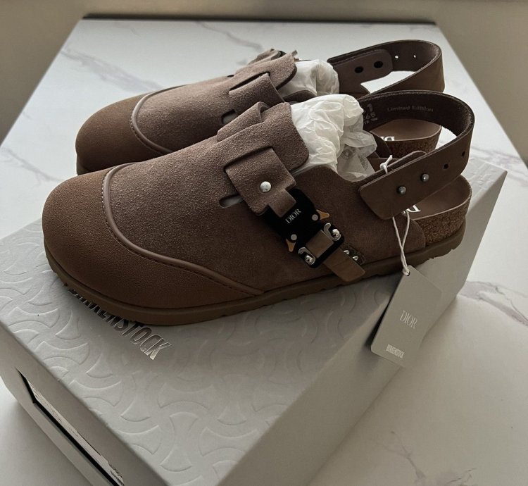 Dior Birkenstock Tokio Mule Size 41 Brown