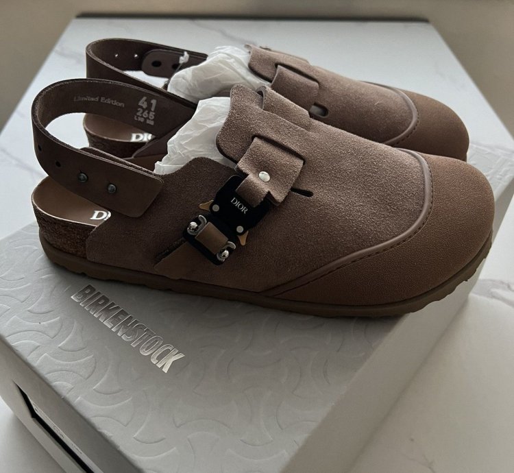 Dior Birkenstock Tokio Mule Size 41 Brown