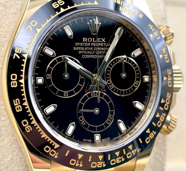 Rolex Daytona 116518ln Yellow Gold Oysterflex Black Dial Unworn 2023