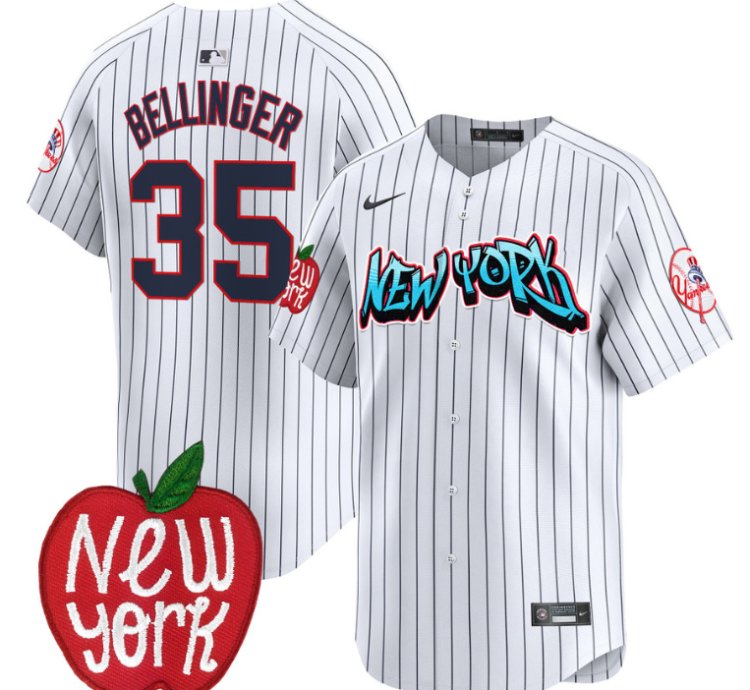 Cody Bellinger Jersey 35 New York Yankees Apple Patch Vapor Premier Limited Stitched Pinstripe