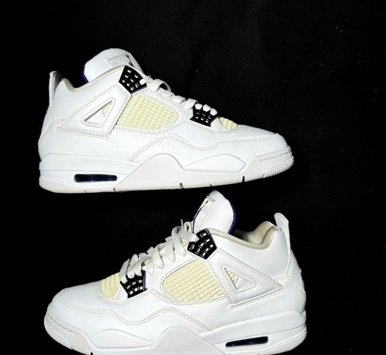 Size 8 5 - Nike Air Jordan 4 Retro Purple Metallic Shoes