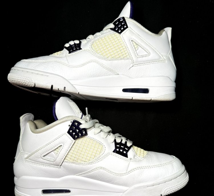 Size 8 5 - Nike Air Jordan 4 Retro Purple Metallic Shoes