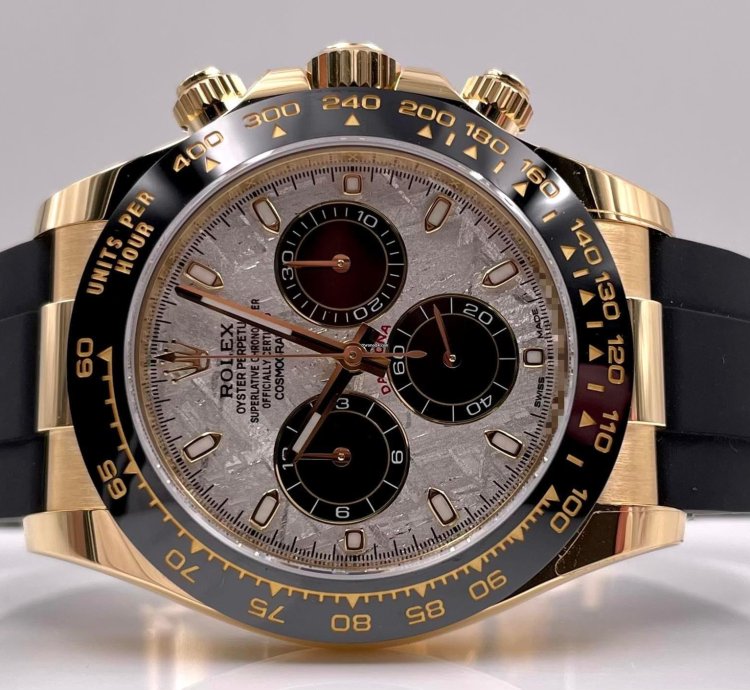 Rolex Daytona 116518ln Yellow Gold Oysterflex Meteorite Dial Unworn 2023