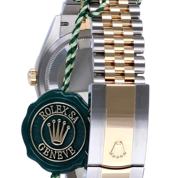 Rolex Datejust 36 Oyster Datejust Jubilee Gold Steel Olive Green Roman Diamonds 36 Mm Unworn 2023
