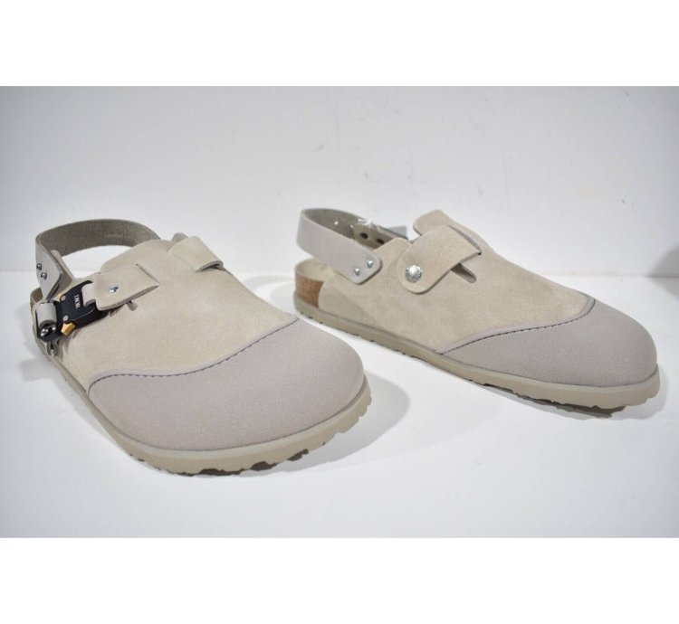 Dior By Birkenstock Tokio Mule Nubuck Suede Flat Sandal