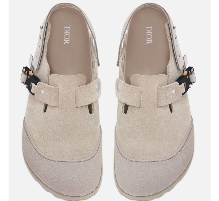 Dior By Birkenstock Tokio Mule Nubuck Suede Flat Sandal