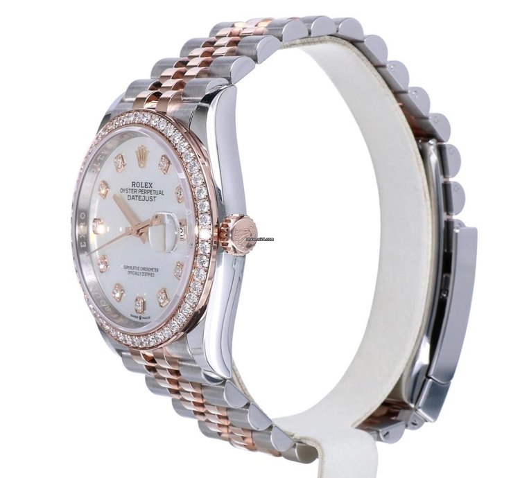 Rolex Datejust 36 Oyster Datejust Jubilee Rose Gold Steel Mop Pearl Diamonds 36 Mm Unworn 2023