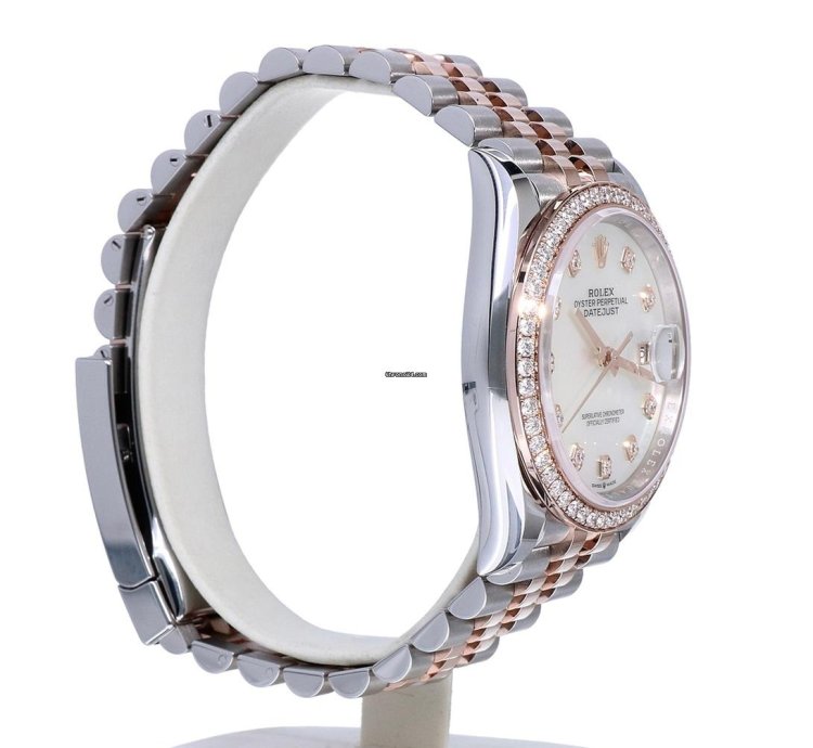 Rolex Datejust 36 Oyster Datejust Jubilee Rose Gold Steel Mop Pearl Diamonds 36 Mm Unworn 2023