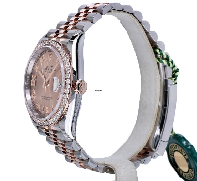 Rolex Datejust 36 Oyster Datejust Jubilee Rose Gold Steel Pink Roman Diamonds 36 Mm Unworn 2023