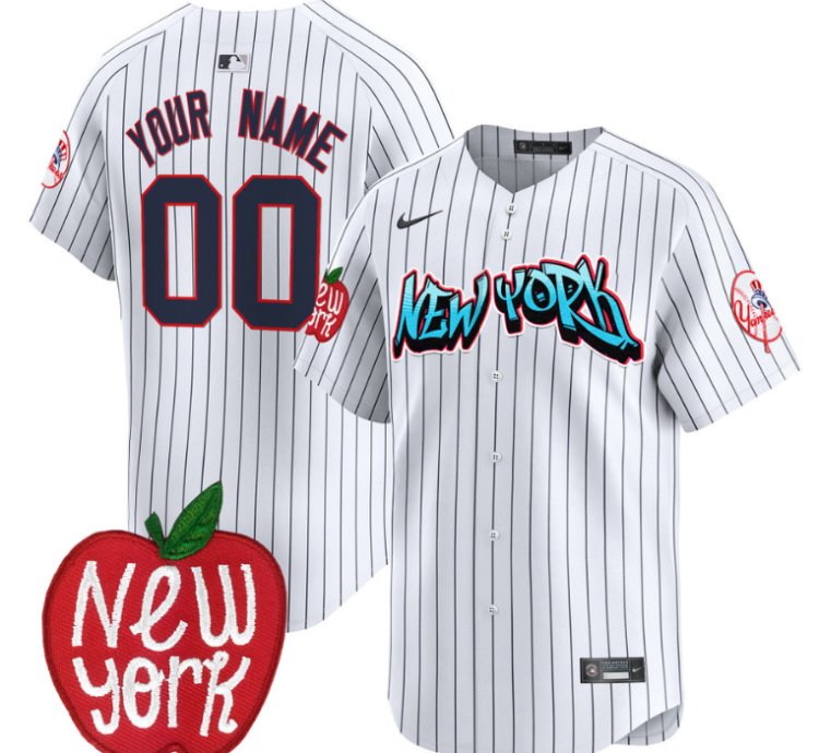 Custom New York Yankees Jersey Apple Patch Vapor Premier Limited All Stitched Pinstripe