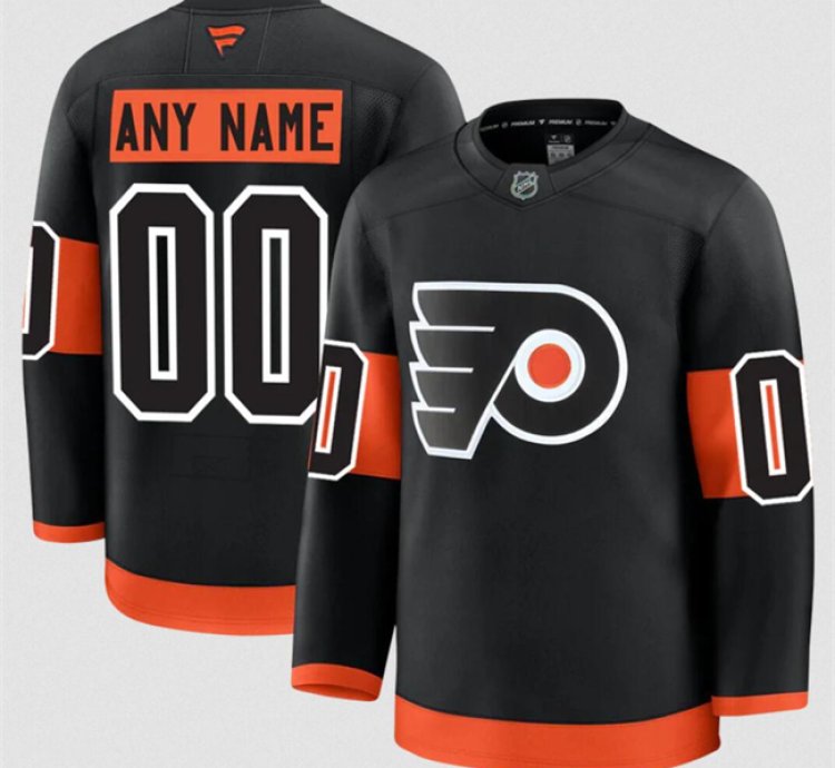 Mens Custom Philadelphia Flyers Jersey Name Number 2025 Alternate Black