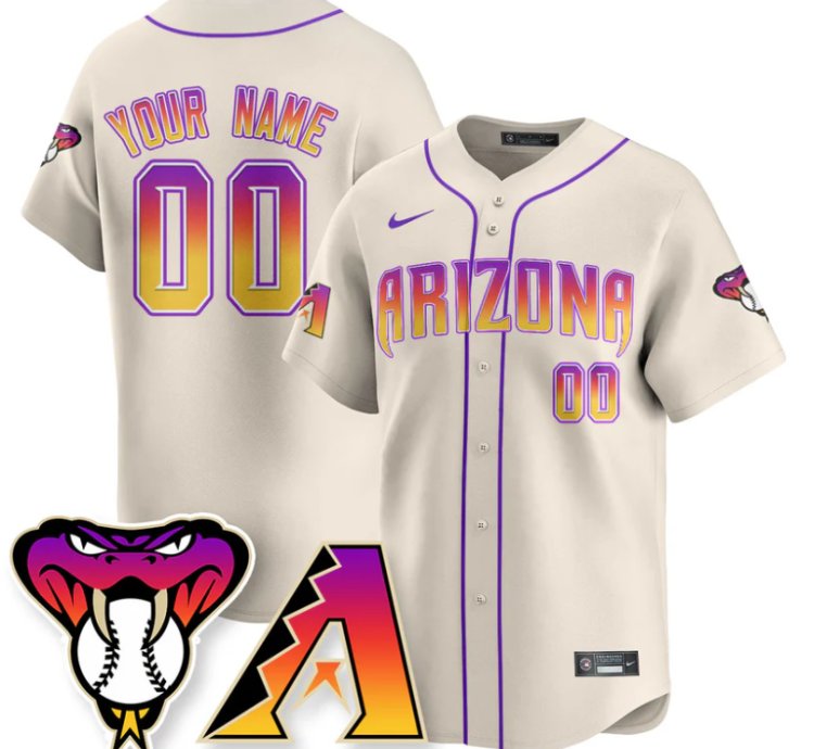 Custom Arizona Diamondbacks Jersey 2025 City Connect Concept Stitched Cream