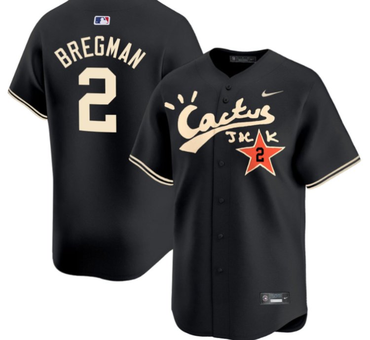 Alex Bregman 2 Houston Astros Cactus Jack Black Jersey V2