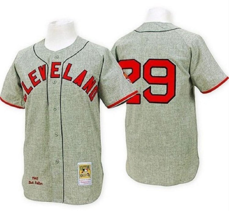 Cleveland Indians Satchel Paige Gray 1948 Throwback Jersey