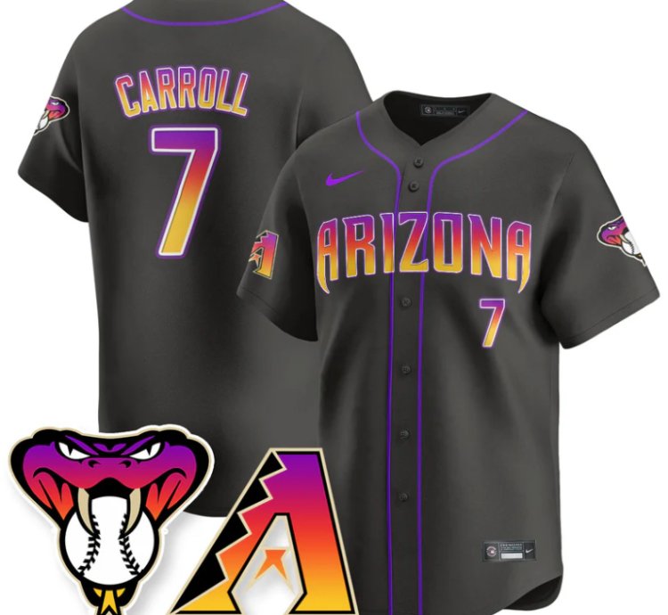 Corbin Carroll Jersey 7 Arizona Diamondbacks 2025 City Connect Concept Stitched Black