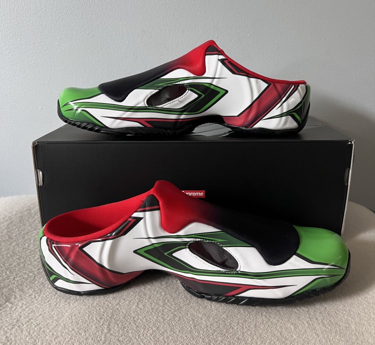 Supreme Nike Clogposite In White Green