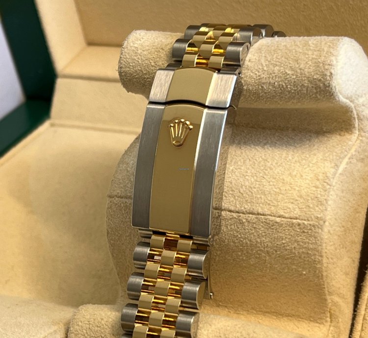Rolex Datejust 36 Unworn Two Tone Yellow Gold Datejust 36mm Wimbledon Dial Diamond Bezel 126283rbr