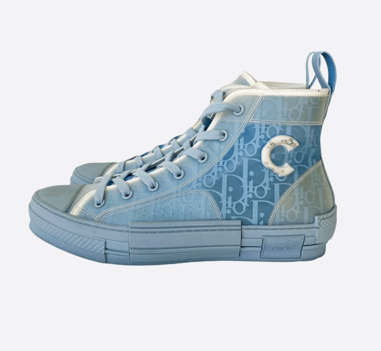 Dior Daniel Arsham Blue Oblique B23 Sneakers